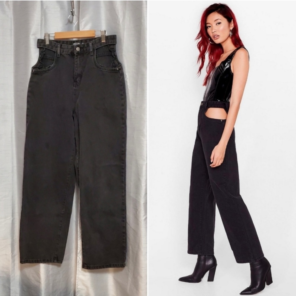 Nasty Gal hip cut out jeans